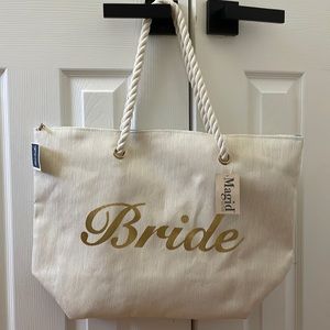 Bride bag. Zipper close. Brand new.